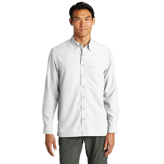 Port Authority W960 Long Sleeve UV Daybreak Shirt, White, 2XL