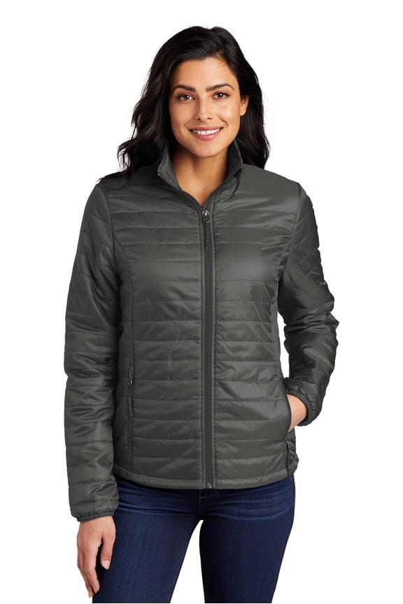 Women Packable Jacket Sterling Grey Graphite Medium