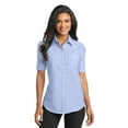 thumbnail image 1 of Port Authority L659 Ladies Short Sleeve SuperPro Oxford Shirt, Oxford Blue, XS, 1 of 1