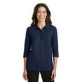 thumbnail image 1 of Port Authority Women’S Silk Touch 3/4-Sleeve Polo. L562., 1 of 2