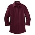thumbnail image 1 of Port Authority Women's 3/4-Sleeve Easy Care Shirt. L612, Burgundy XL, 1 of 1