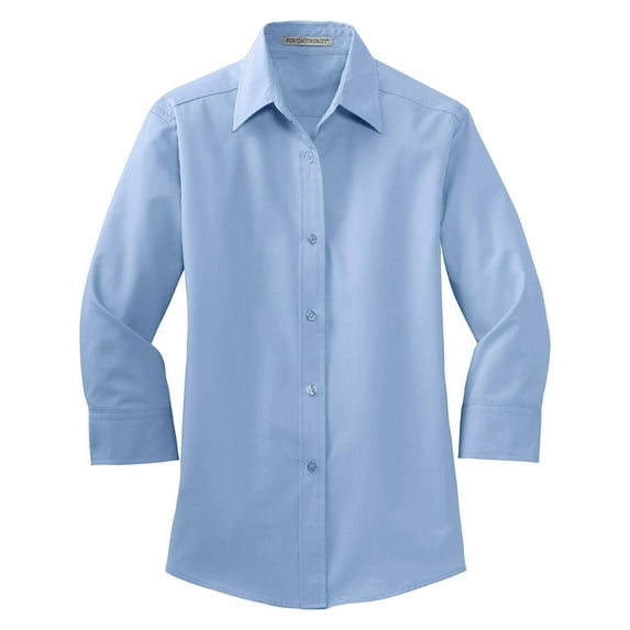 Port Authority Women's 3/4-Sleeve Easy Care Shirt. L612, Light Blue XL