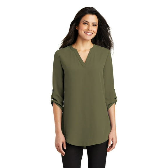 Port Authority Women's 3/4-Sleeve Tunic Blouse. LW701