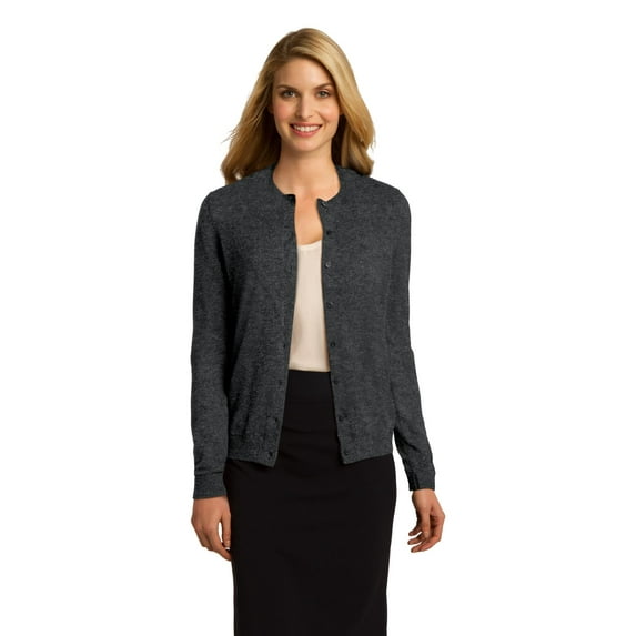 Port Authority Women's Cardigan XXL Charcoal Heather