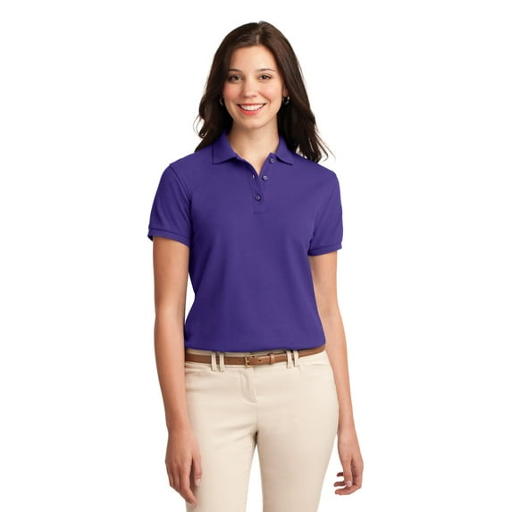 Port Authority L500 Ladies Silk Touch Polo, Purple, 4XL