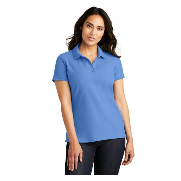Port Authority Women's Core Classic Pique Polo Shirt Carolina Blue 4X-Large