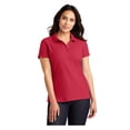 thumbnail image 1 of Port Authority Women's Core Classic Pique Polo Shirt Rich Red Medium, 1 of 3