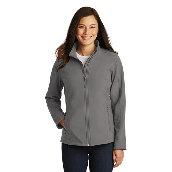 Port Authority Adult Female Women Plain Long Sleeves Jacket Deep Smoke X-Large