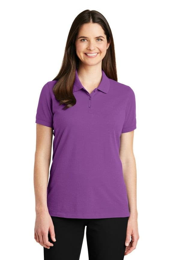 Women's EZCotton Polo, Bright Violet, Small