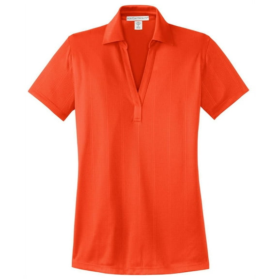 Port Authority Women's Lightweight Jacquard Polo Shirt_Autumn Orange_S