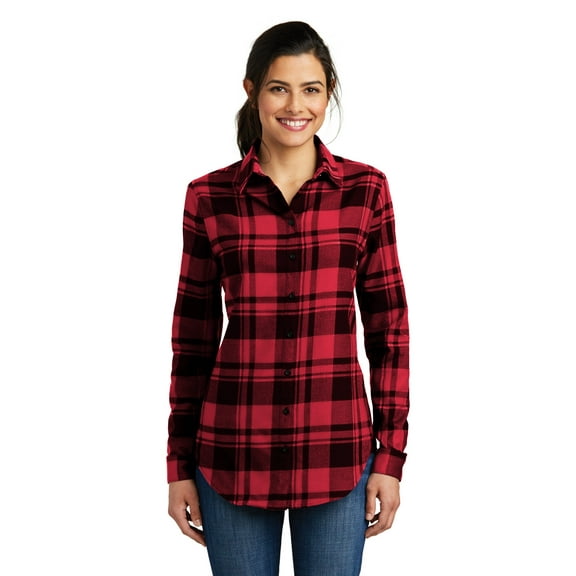 Port Authority Women's Plaid Flannel Tunic . LW668