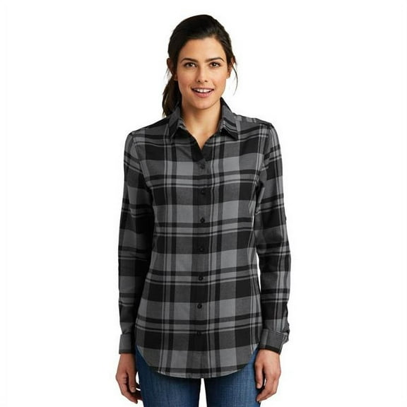 Port Authority Women's Plaid Flannel Tunic
