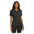 thumbnail image 1 of Port Authority Women's Short Sleeve Silk Touch Classic Polo Shirt Black 3X-Large, 1 of 4