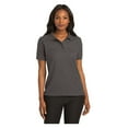 thumbnail image 1 of Port Authority Women's Short Sleeve Silk Touch Classic Polo Shirt Charcoal Heather Grey X-Large, 1 of 4
