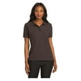 thumbnail image 1 of Port Authority Women's Short Sleeve Silk Touch Classic Polo Shirt Coffee Bean 3X-Large, 1 of 4