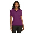 thumbnail image 1 of Port Authority Women's Short Sleeve Silk Touch Classic Polo Shirt Deep Berry Small, 1 of 4