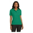 thumbnail image 1 of Port Authority Women's Short Sleeve Silk Touch Classic Polo Shirt Kelly Green X-Large, 1 of 4