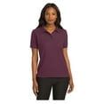 thumbnail image 1 of Port Authority Women's Short Sleeve Silk Touch Classic Polo Shirt Maroon X-Small, 1 of 4