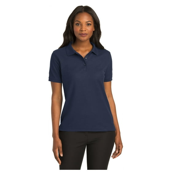 Port Authority Women's Short Sleeve Silk Touch Classic Polo Shirt Navy Medium