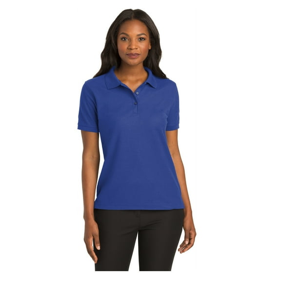 Port Authority Women's Short Sleeve Silk Touch Classic Polo Shirt Royal 4X-Large