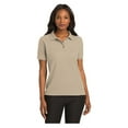 thumbnail image 1 of Port Authority Women's Short Sleeve Silk Touch Classic Polo Shirt Stone X-Large, 1 of 4