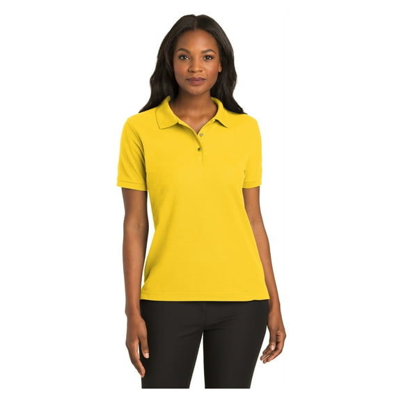 Port Authority Women's Short Sleeve Silk Touch Classic Polo Shirt Sunflower Yellow 2X-Large