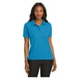 thumbnail image 1 of Port Authority Women's Short Sleeve Silk Touch Classic Polo Shirt Turquoise X-Small, 1 of 4