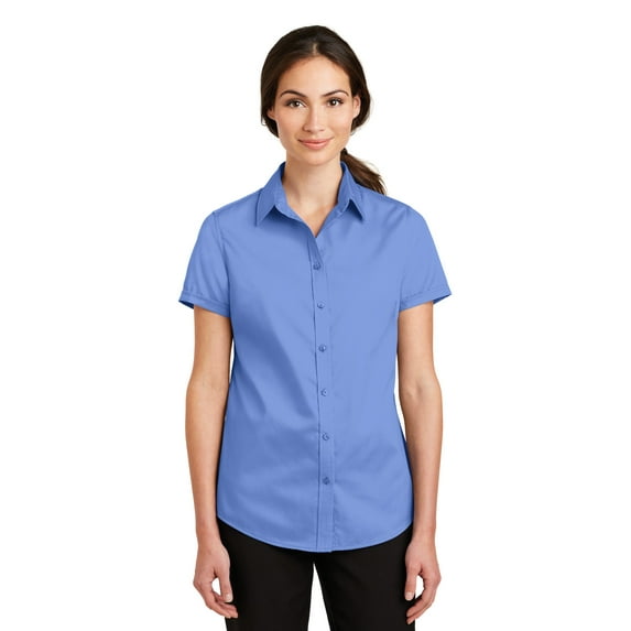 Port Authority Women's Short Sleeve SuperPro Twill Shirt. L664