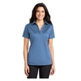 thumbnail image 1 of Port Authority Women's Silk Touch Performance Polo Moisture Wicking Shirt Carolina Blue Large, 1 of 3