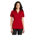 thumbnail image 1 of Port Authority Women's Silk Touch Performance Polo Moisture Wicking Shirt Red X-Large, 1 of 3