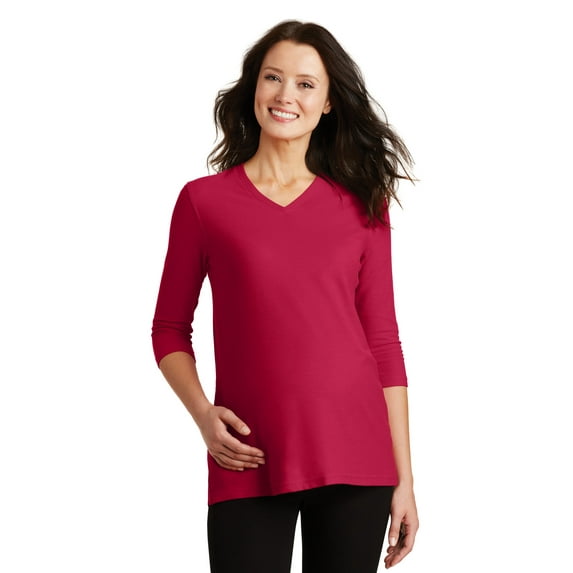 Port Authority Women's Silk Touch V-Neck Maternity Shirt