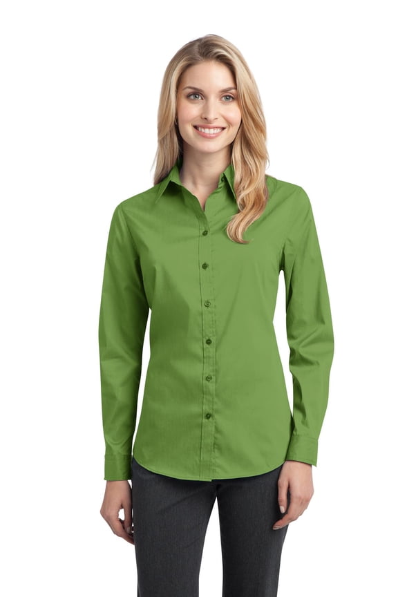 Women's Stretch Poplin Shirt - L646