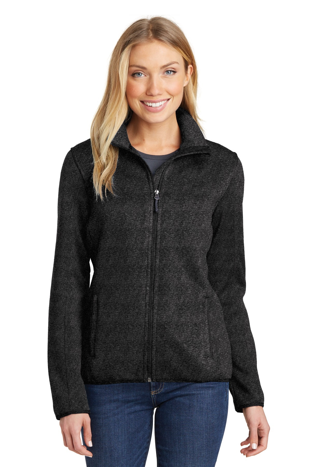 Port Authority Women's Sweater Fleece Jacket. L232 - Walmart.com