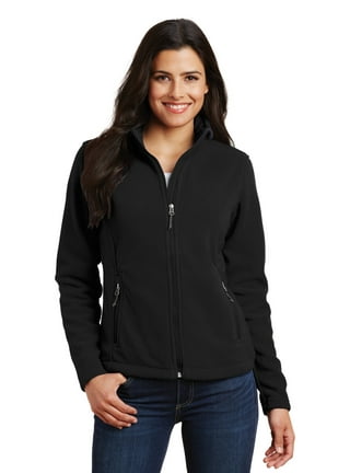 Plain black fleece jacket cheap