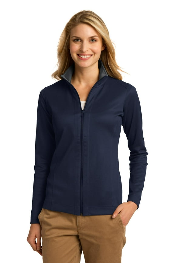 Women's Vertical Texture Full-Zip Jacket. L805