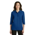 thumbnail image 1 of Port Authority WomenS Silk Touch 3/4-Sleeve Polo. L562., 1 of 1
