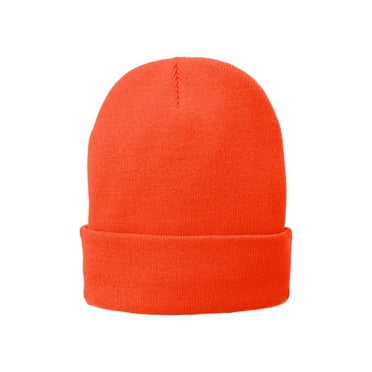 Port Authority Womens Fleece-Lined Knit Cap CP90L One Size Athletic Orange