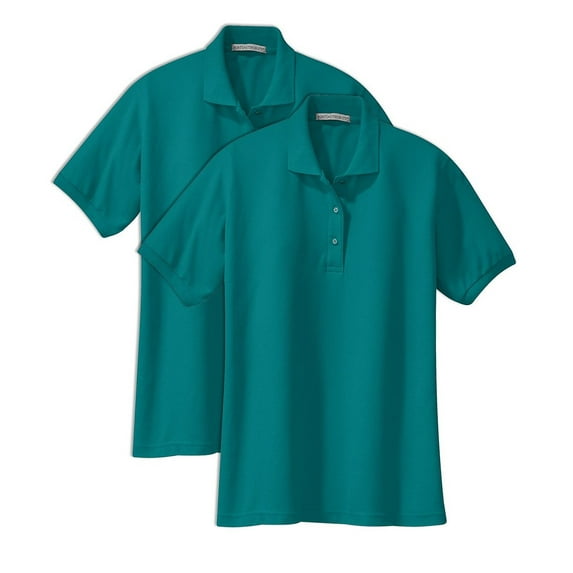 Port Authority Womens Silk TouchTM Short Sleeev Polo Shirt, Pack of 2