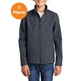 thumbnail image 1 of Port Authority Y317 Youth Core Soft Shell Jacket , Battleship Grey, M, Boys Coats and Jackets, 1 of 1