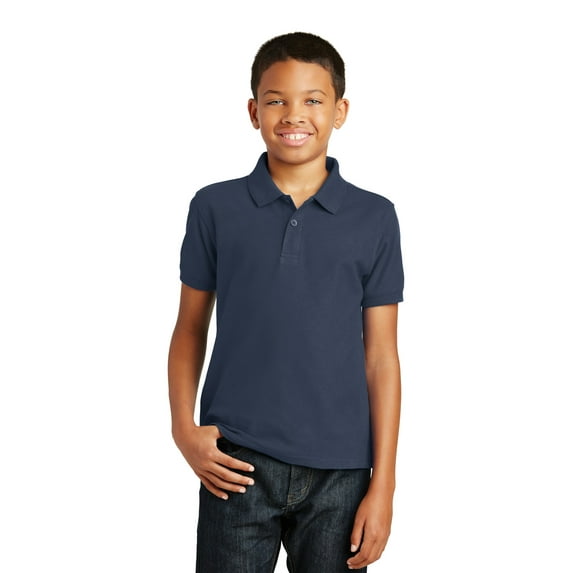 Port Authority Youth Core Classic Pique Polo-XL (River Blue Navy)