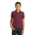 thumbnail image 1 of Port Authority Youth Core Classic Pique Polo-XS (Burgundy), 1 of 6