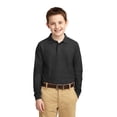 thumbnail image 1 of Port Authority Youth Long Sleeve Silk Touch Polo, 1 of 1