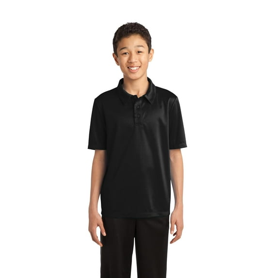 Port Authority Youth Silk Touch Performance Polo. Y540 , Y540 , Black , Medium