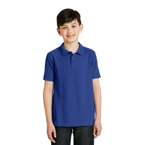 Port Authority Youth Silk Touch Polo-L (Royal)