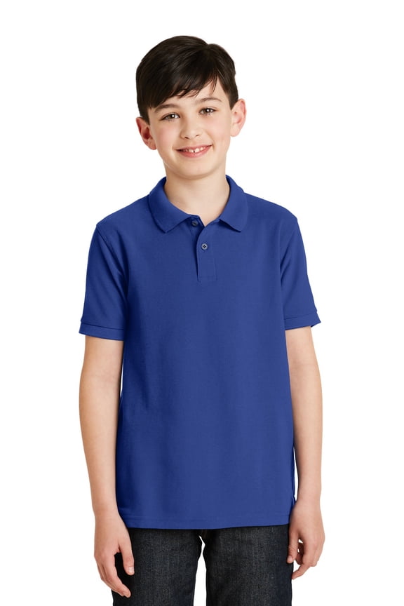Youth Silk Touch Polo-L (Royal)