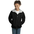thumbnail image 1 of Port Authority Youth Team Jacket-L (Black/Light Oxford), 1 of 3