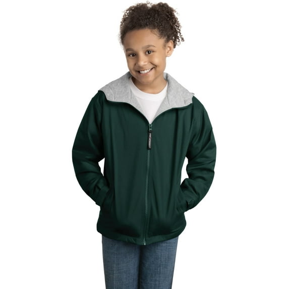 Port Authority Youth Team Jacket-L (Hunter/Light Oxford)