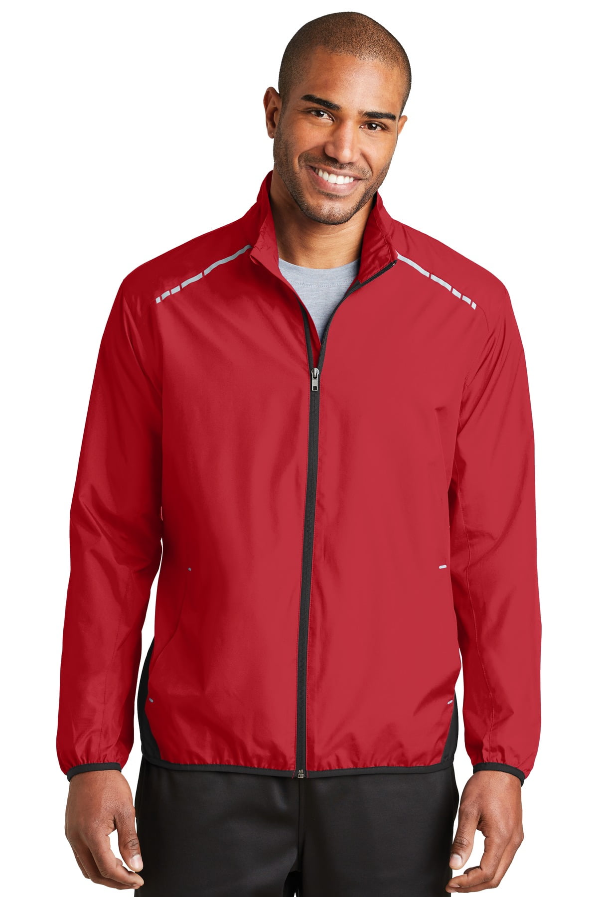 Port Authority Zephyr Reflective Hit Full Zip Jacket-XS (Rich Red