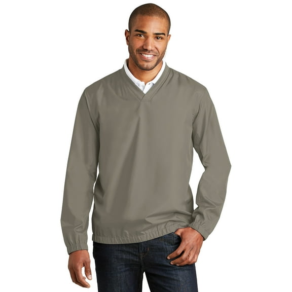 Port Authority Zephyr V Neck Pullover-S (Stratus Grey)