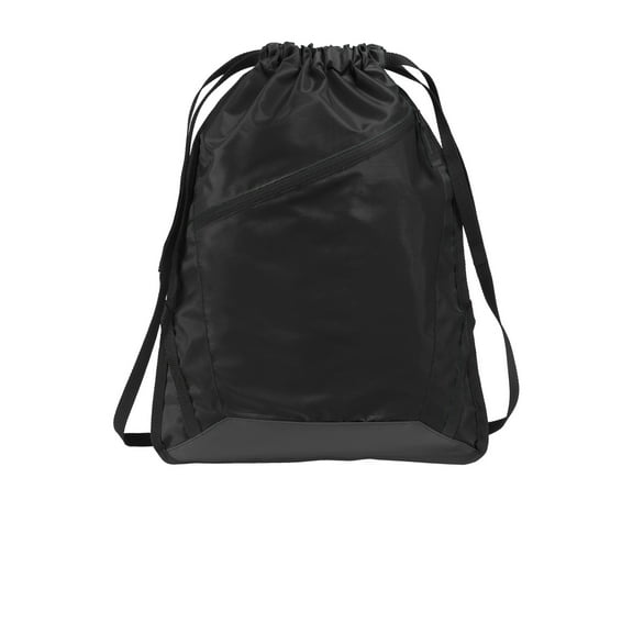 Port Authority Zip-It Cinch Pack. BG616,BG616,Black/ Black,OSFA